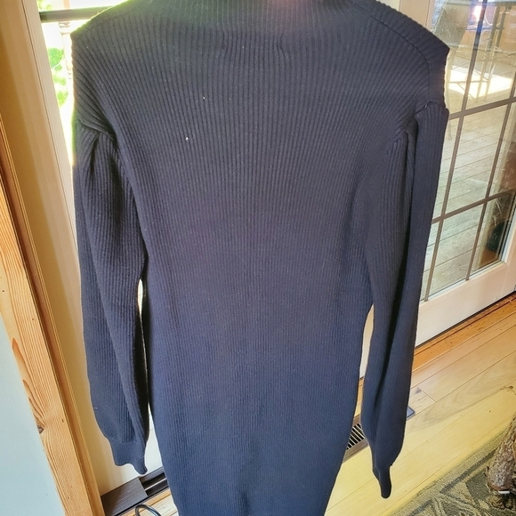 Anrabess Black‎ Ribbed Sweater Long Sleeve Sz. XL Dress - Picture 3 of 11